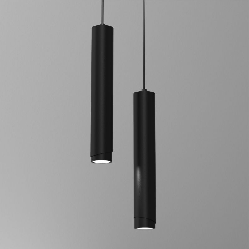 Lampa wisząca Ewilight na kole bevel 2x Gu10 czarny 1szt