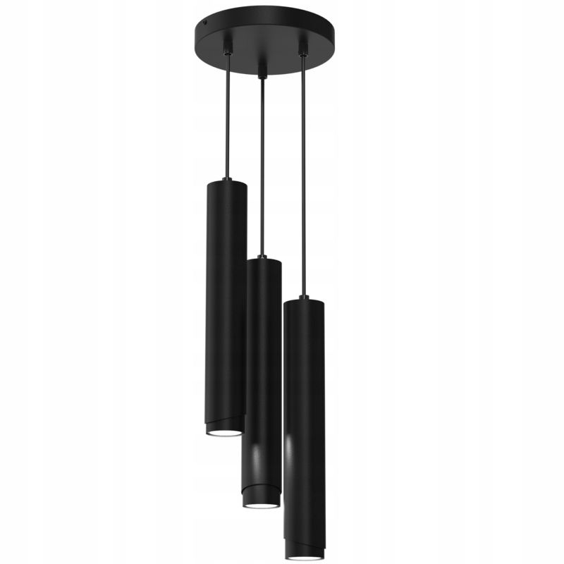 Lampa wisząca Ewilight na kole bevel 3x Gu10 czarny 1szt