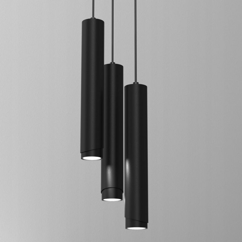 Lampa wisząca Ewilight na kole bevel 3x Gu10 czarny 1szt
