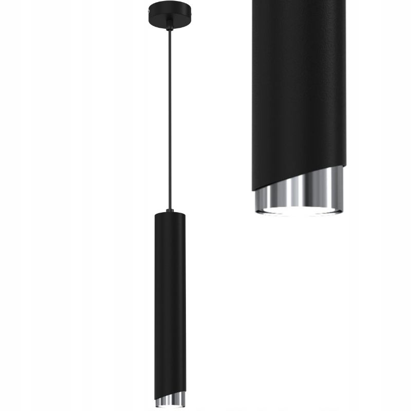 Lampa wisząca Ewilight na kole bevel czarny chrom  1x Gu10 1szt