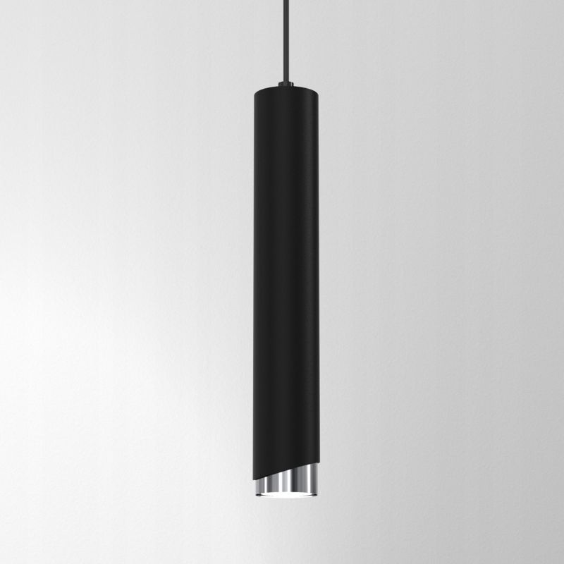 Lampa wisząca Ewilight na kole bevel czarny chrom  1x Gu10 1szt