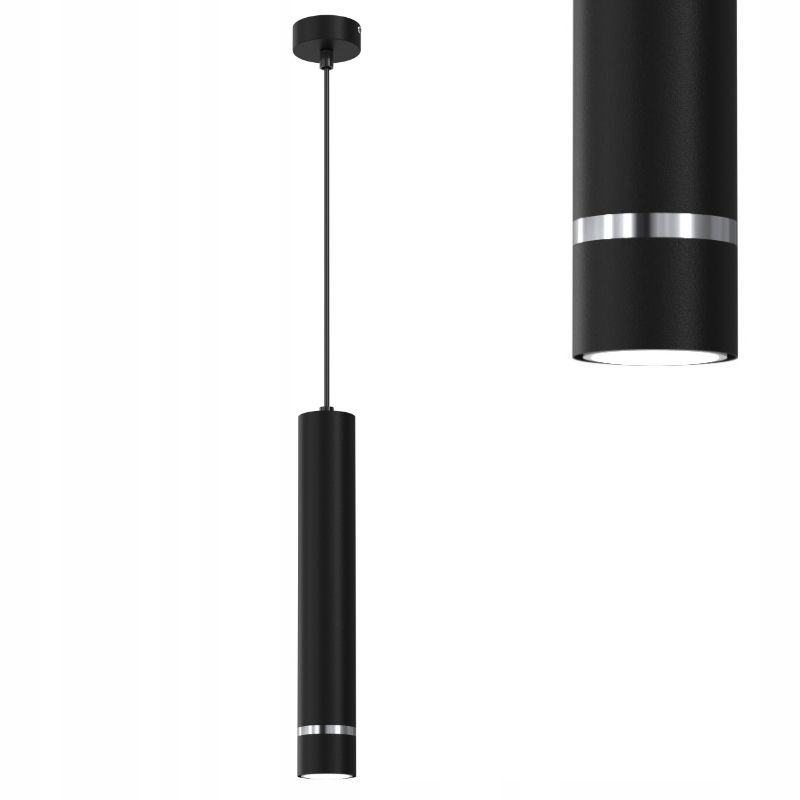 Lampa wisząca Ewilight na kole jokeys czarny chrom 1XGU10 1szt
