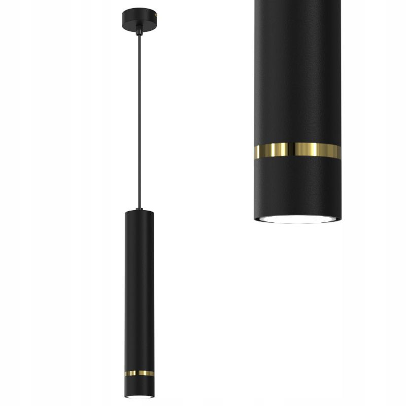Lampa wisząca Ewilight na kole jokeys czarny złoty  1xGU10 1szt.