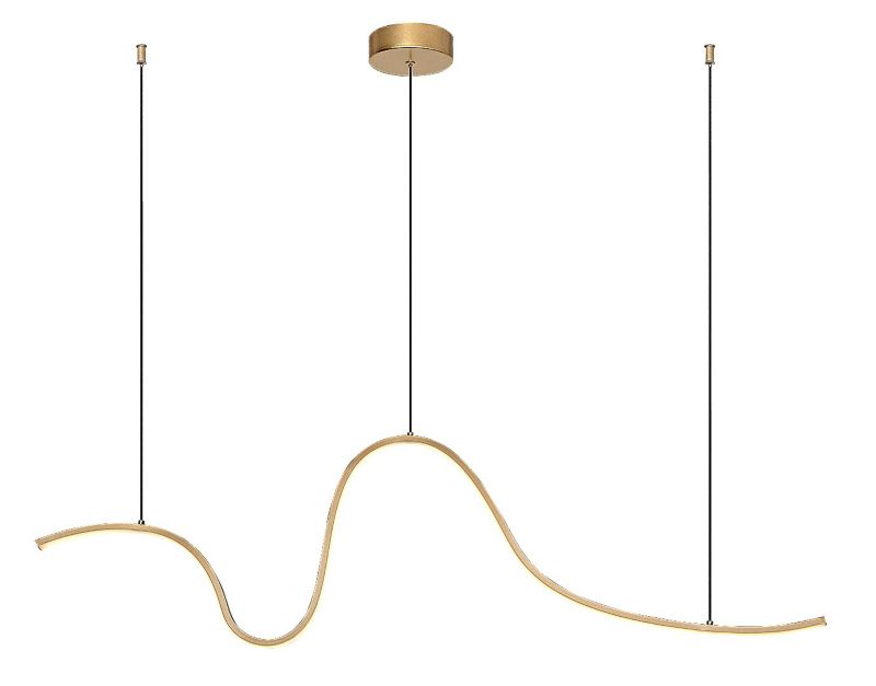 Lampa wisząca fala Rabalux Cobria złoto-biała LED 20W 3000KK 1600lm IP20 wym:150x110x12cm - 1 szt.