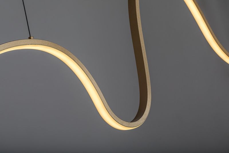 Lampa wisząca fala Rabalux Cobria złoto-biała LED 20W 3000KK 1600lm IP20 wym:150x110x12cm - 1 szt.