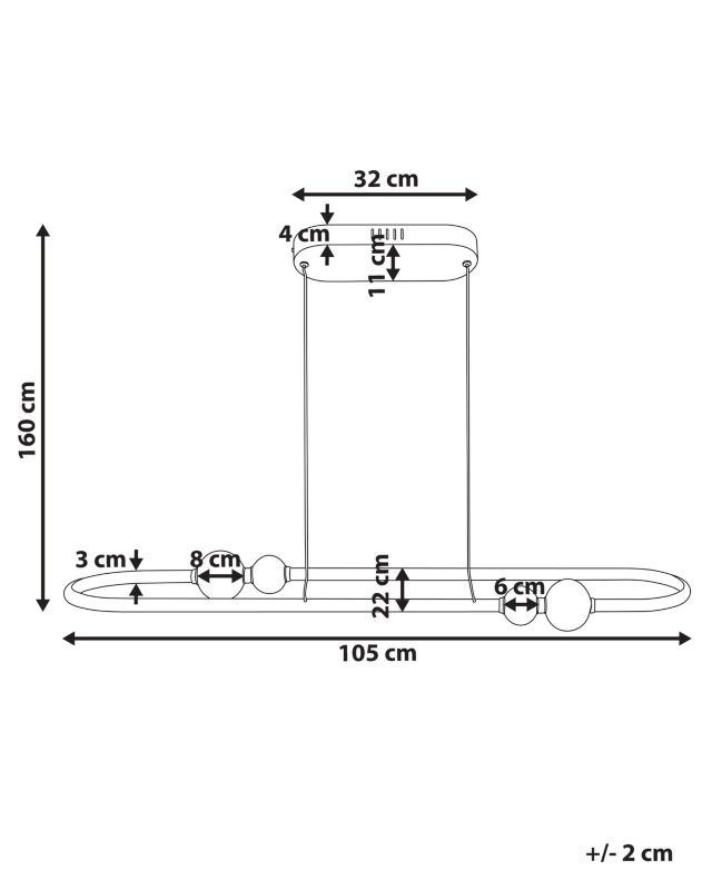 Lampa wisząca Feale Metal Czarny 1 szt.