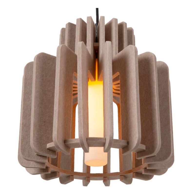 Lampa wisząca filcowy klosz 40 cm Lucide ROLLO szaro-dymiona 1xE27x40W IP20 wym:150x40x40cm - 1 szt.