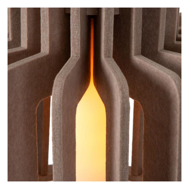 Lampa wisząca filcowy klosz 40 cm Lucide ROLLO szaro-dymiona 1xE27x40W IP20 wym:150x40x40cm - 1 szt.