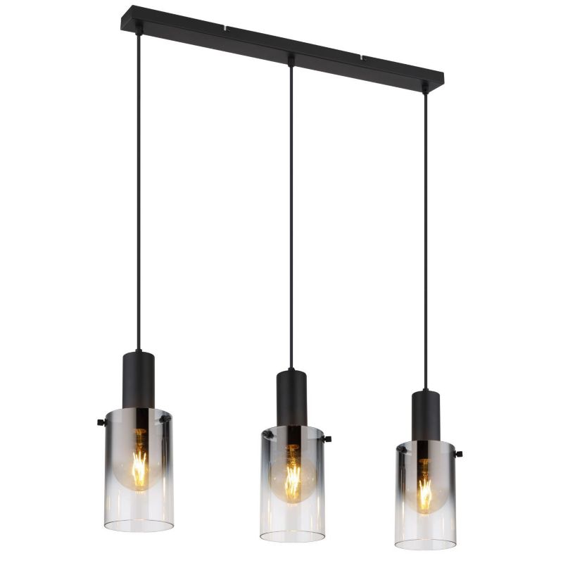 Lampa wisząca FLORENTINA 15907-3H czarna mat Globo 1 szt.