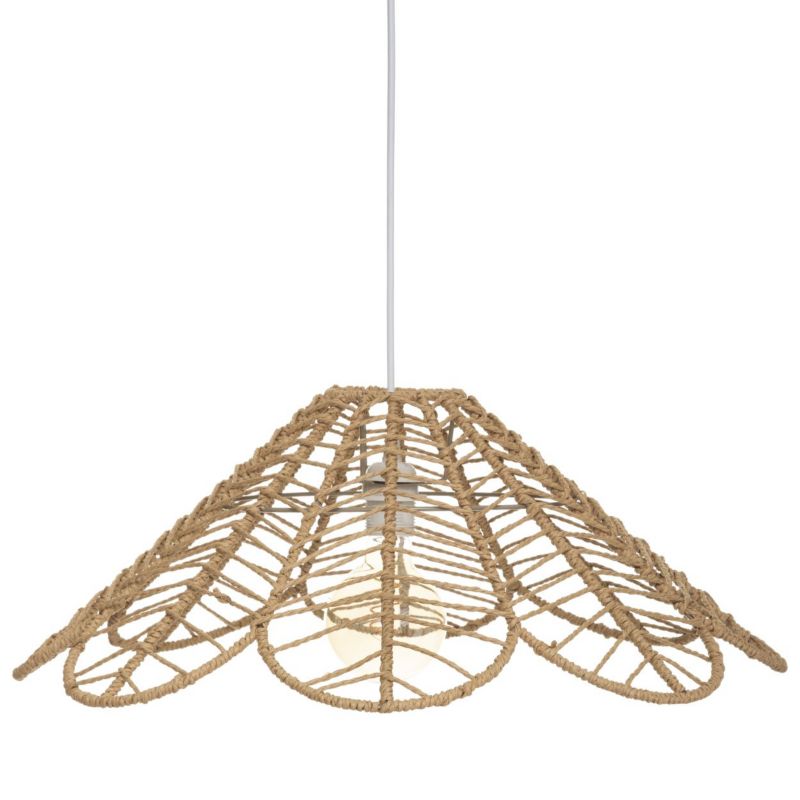 Lampa wisząca Folk Atmosphera beżowa 58 cm 1 szt.