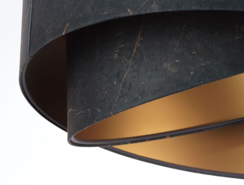 Lampa wisząca Galaxy BPS Koncept 1xE27 czarna welurowa złote wnętrze 1 szt.