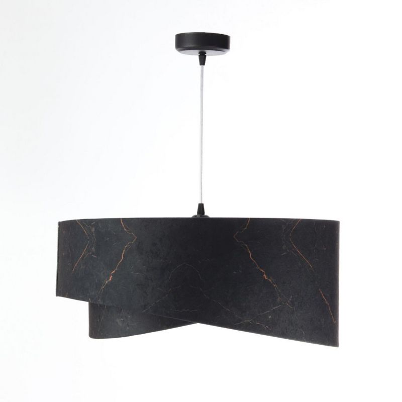 Lampa wisząca Galaxy BPS Koncept 1xE27 czarna welurowa złote wnętrze 1 szt.