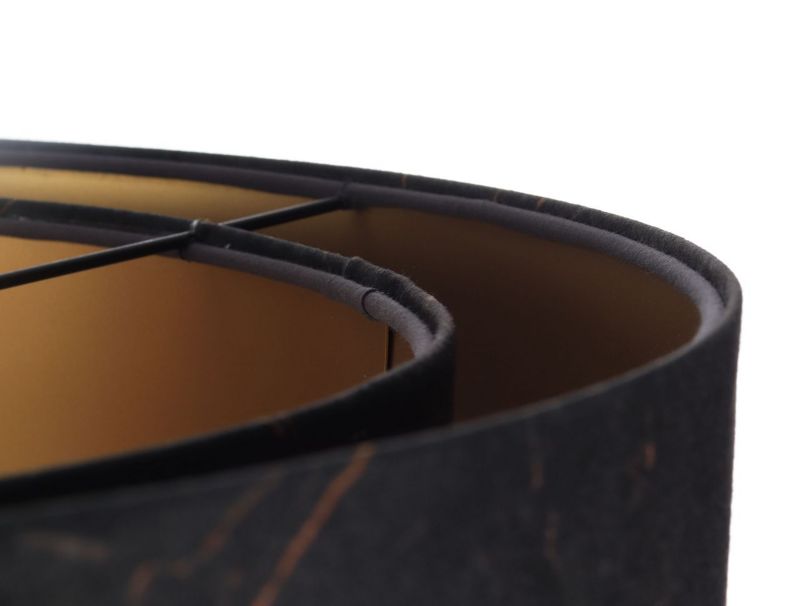 Lampa wisząca Galaxy BPS Koncept 1xE27 czarna welurowa złote wnętrze 1 szt.