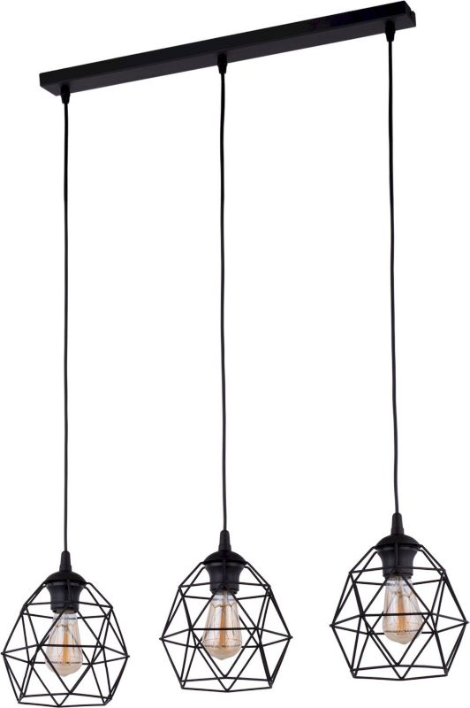 Lampa Wisząca GALAXY TK Lighting Czarna 3xE27 74x20 cm 1szt.