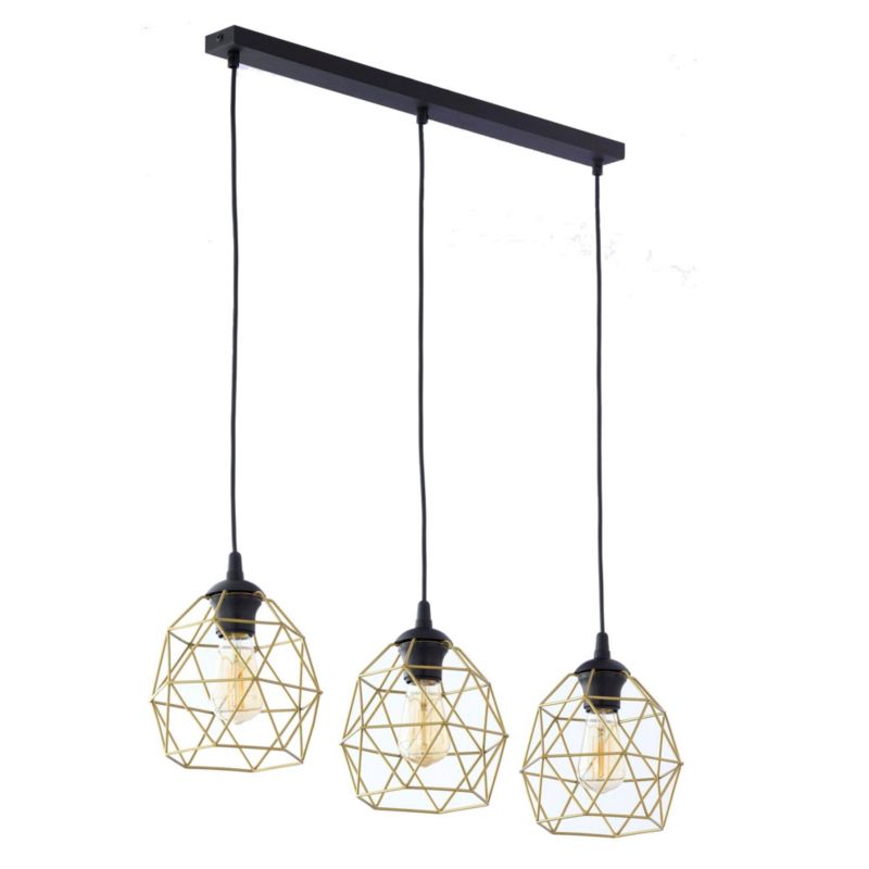 Lampa Wisząca GALAXY TK Lighting Złota 3xE27 h100 cm 1szt.