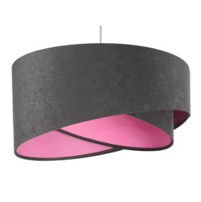 Lampa wisząca GEMSTONE GRAY BPS KONCEPT grafitowa/różówa 1 szt
