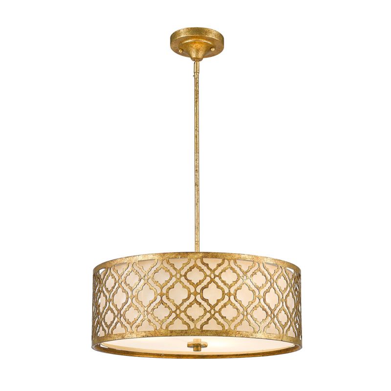 Lampa wisząca Gilded Nola Arabella postarzane złoto wym: 132,1 x 53,3 x 53,3 cm 3xE27 x 60W 1 szt.