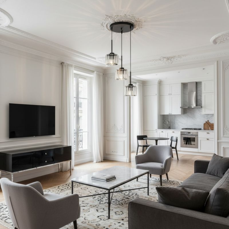 Lampa wisząca glamour EDYLIT kaskada 3xE27 kryształowe klosze czarna nowoczesna OMENA 14-952 1 szt.