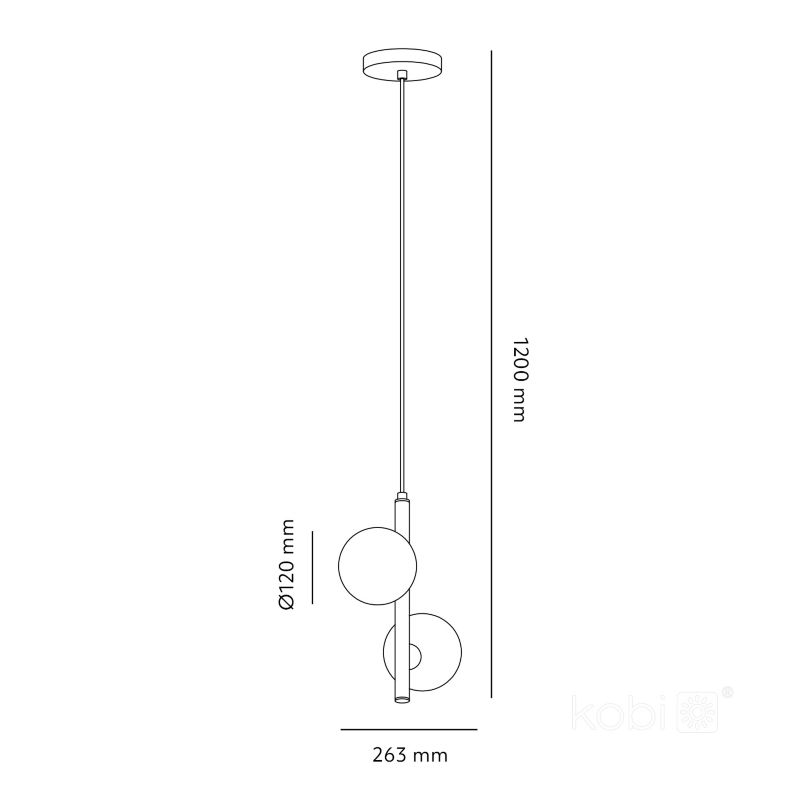 Lampa wisząca Globe Gold Kobi S2 2xG9 1szt.
