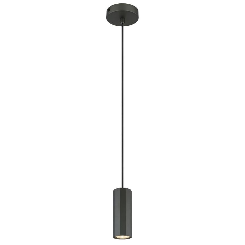 Lampa wisząca Globo JAMES 57918H szara mat, metal, regulowana wysokość, 1xGU10 max 25W, IP20 1 szt.
