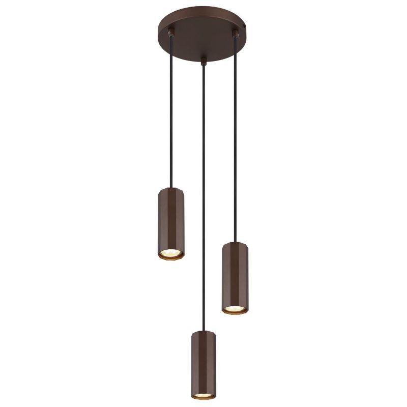 Lampa wisząca Globo JAMES 57919-3H brąz mat, 3xGU10, metal, regulacja wysokości, nowoczesna 120 cm 1 szt.