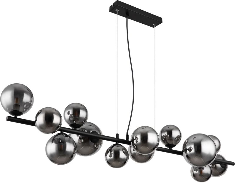 Lampa wisząca Globo Lighting Riha LED 13x3,5W czarny mat przydymione szkło 1 szt.