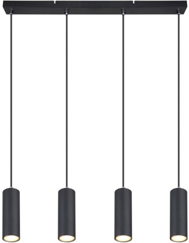 Lampa wisząca Globo Lighting Robby 4x35W czarny mat GU10 IP20 metal 1 szt.