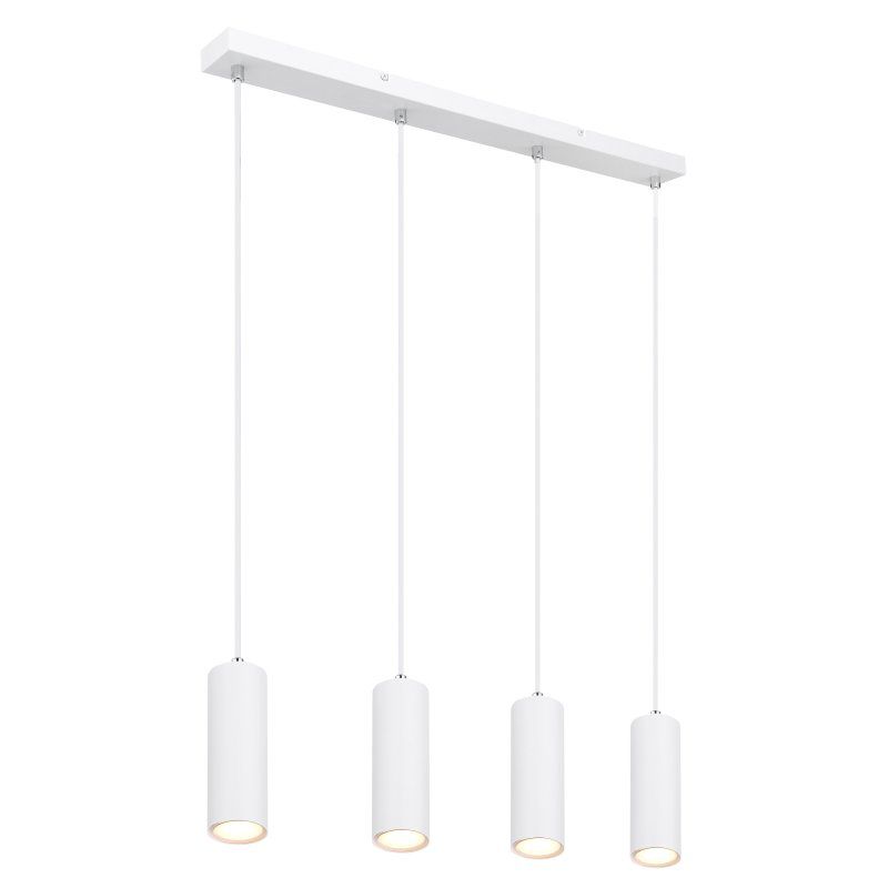 Lampa wisząca Globo ROBBY 57911-4HW biała metalowa, regulacja wysokości, 4x GU10, styl nowoczesny 1 szt.
