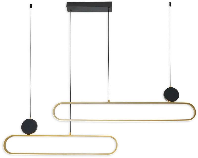 Lampa wisząca Goldlux Florentyna LED 6000 lm złota aluminiowa 1 szt.