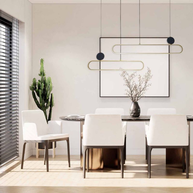Lampa wisząca Goldlux Florentyna LED 6000 lm złota aluminiowa 1 szt.