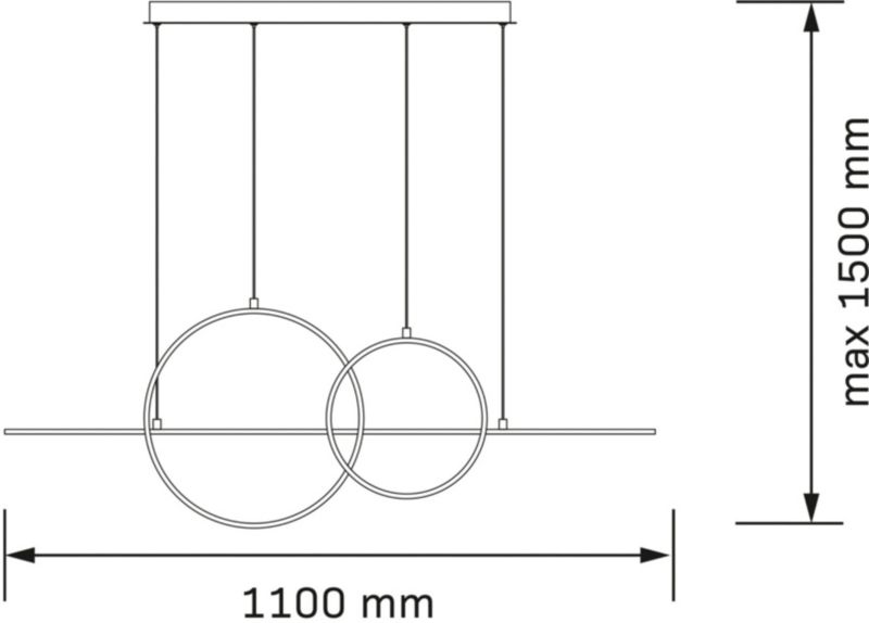 Lampa wisząca Goldlux Laura LED 42 W złota aluminiowa 1 szt.