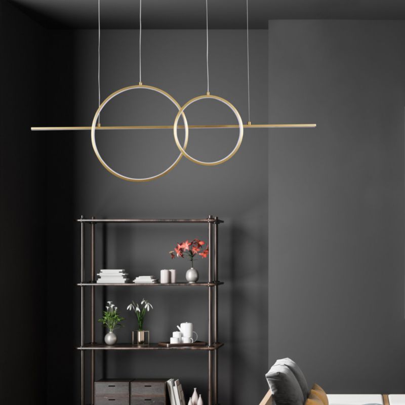 Lampa wisząca Goldlux Laura LED 42 W złota aluminiowa 1 szt.