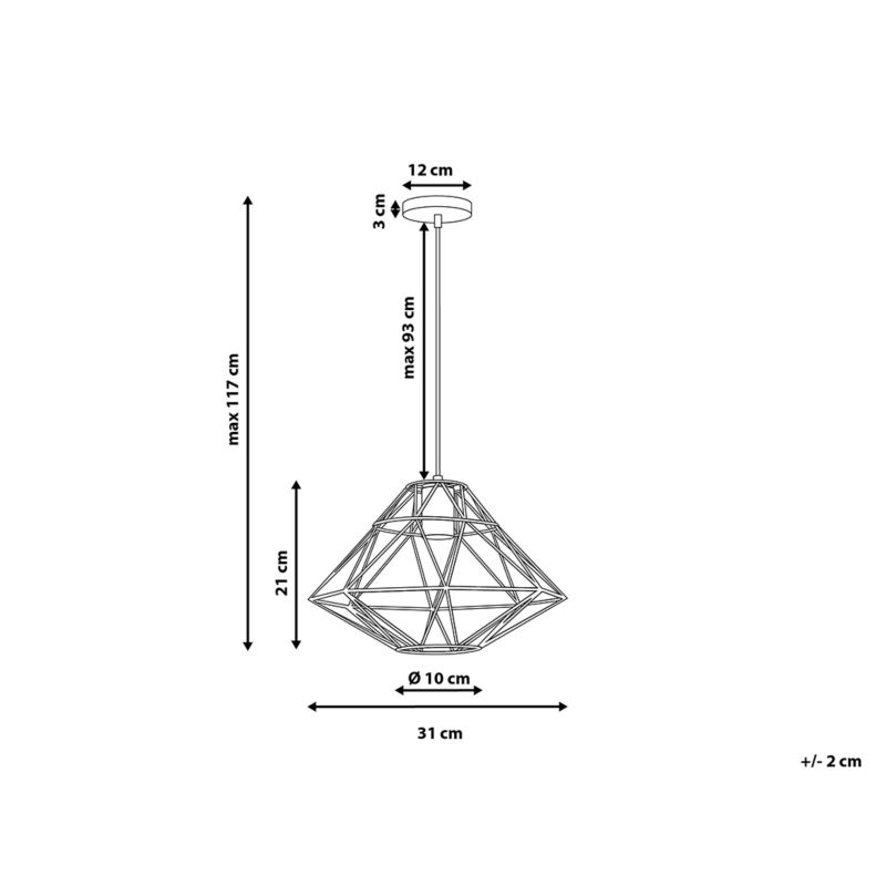 Lampa wisząca Guam Metal Czarny 1 szt.