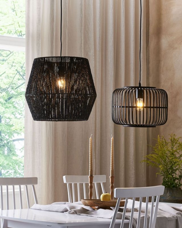 Lampa wisząca Gweru Plecionka Czarny 1 szt.