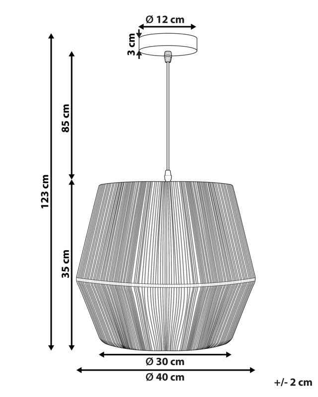 Lampa wisząca Gweru Plecionka Czarny 1 szt.