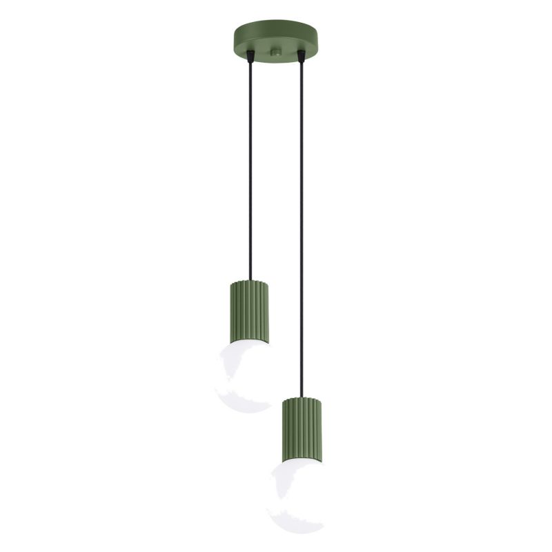 Lampa wisząca HALO 2P zielona oliwka Sollux Lighting 1 szt.