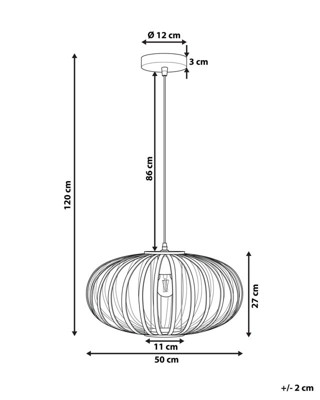 Lampa wisząca Havel Bawełna Japara Jasne drewno 1szt.