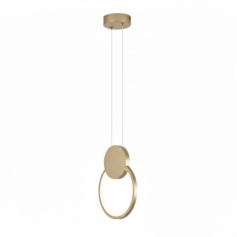Lampa wisząca HOROZ LED,lampa sufitowa 11W, 660lm, 4000K, IP20, złota, FOREVER 1szt.