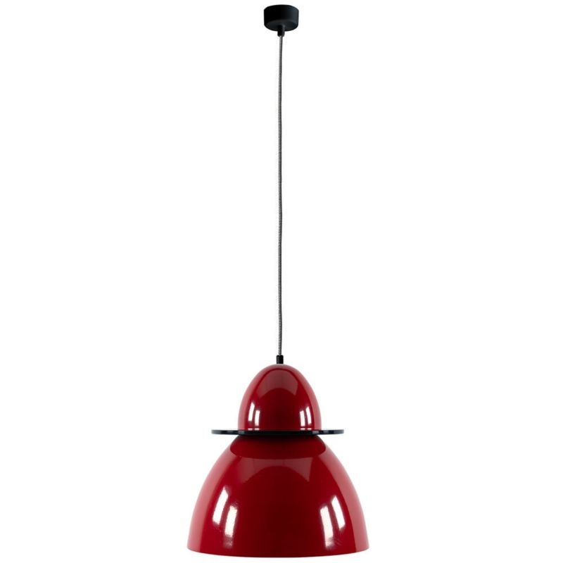 Lampa wisząca ILUMI Dys czerwony E27 1 źródło światła 1 szt.