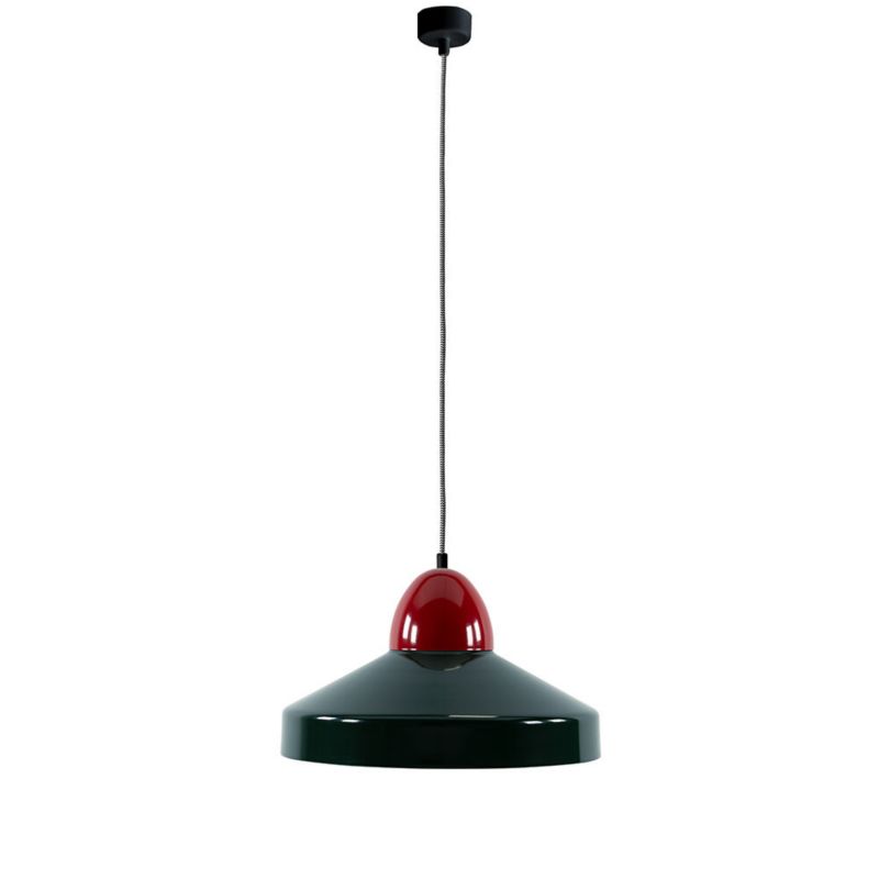 Lampa wisząca ILUMI Leso czerwony E27 1 źródło światła kolor zielony czerwony wys. 170 cm 1 szt.