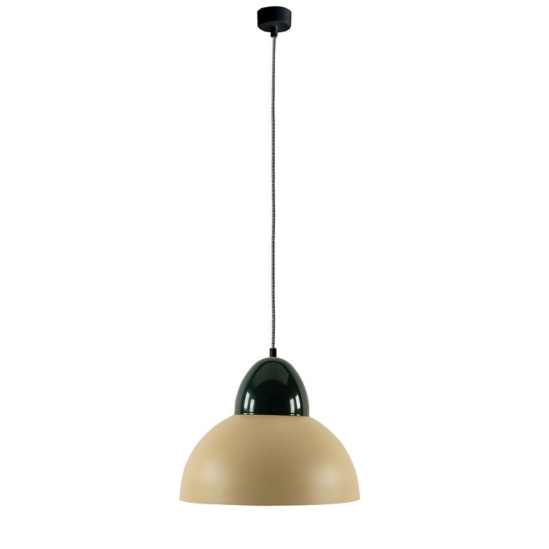 Lampa wisząca ILUMI Liweri beżowy E27 1 źródło światła kolor beżowy zielony wys. 175 cm 1 szt.