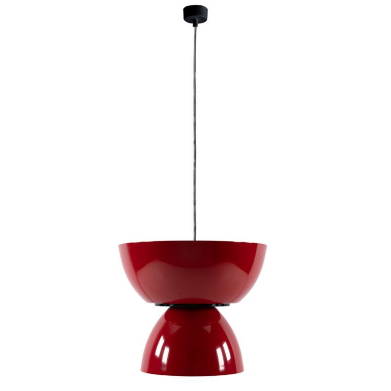 Lampa wisząca ILUMI Mera czerwony E27 1 źródło światła 1 szt.