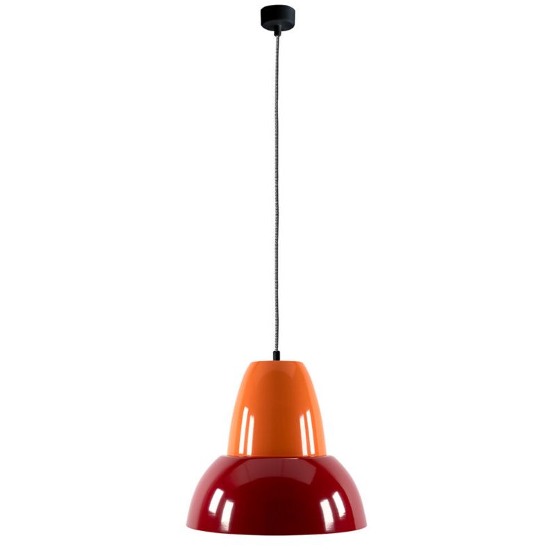 Lampa wisząca ILUMI Merita czerwony E27 1 źródło światła kolor czerwony pomarańczowy wys. 181 cm 1 szt.