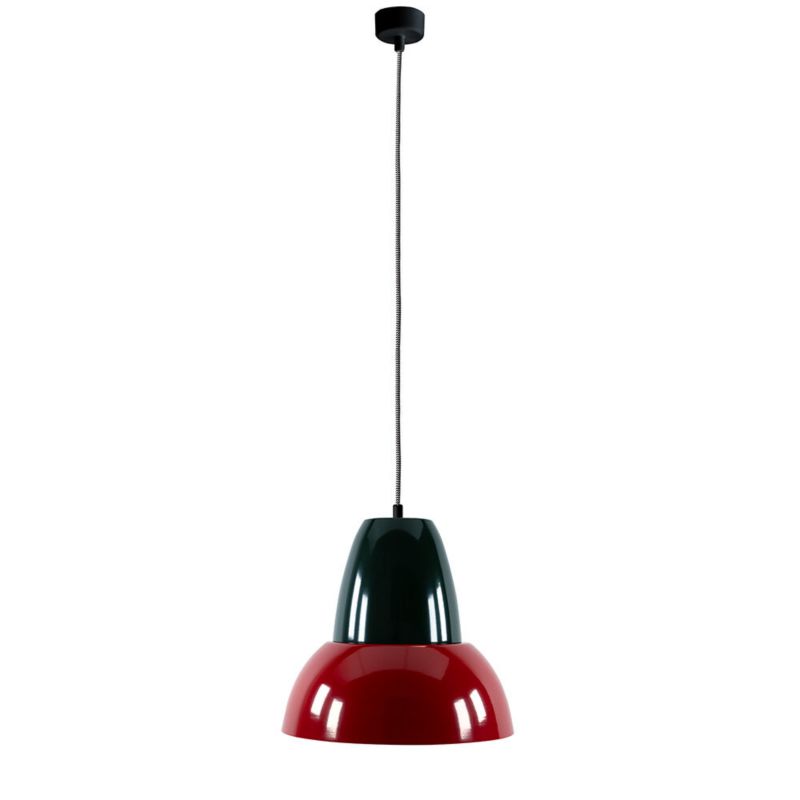 Lampa wisząca ILUMI Merita czerwony E27 1 źródło światła kolor czerwony zielony wys. 181 cm 1 szt.