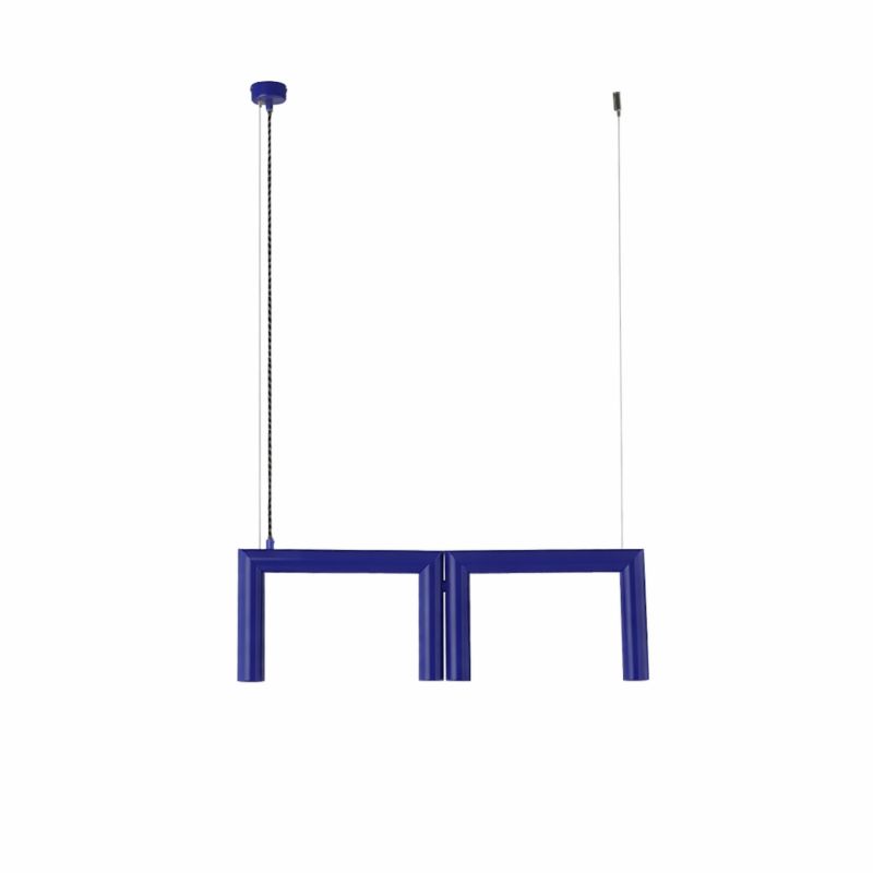Lampa wisząca ILUMI Niako kobaltowy GU10 4 źródła światła wariant 2 wys. 170 cm 1 szt.