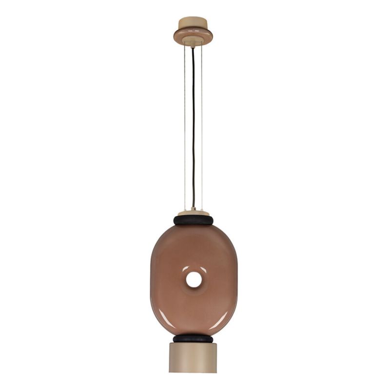 Lampa wisząca ILUMI Tonat beżowy GX53 1 źródło światła wariant 1 owal wys. 160 cm 1 szt.