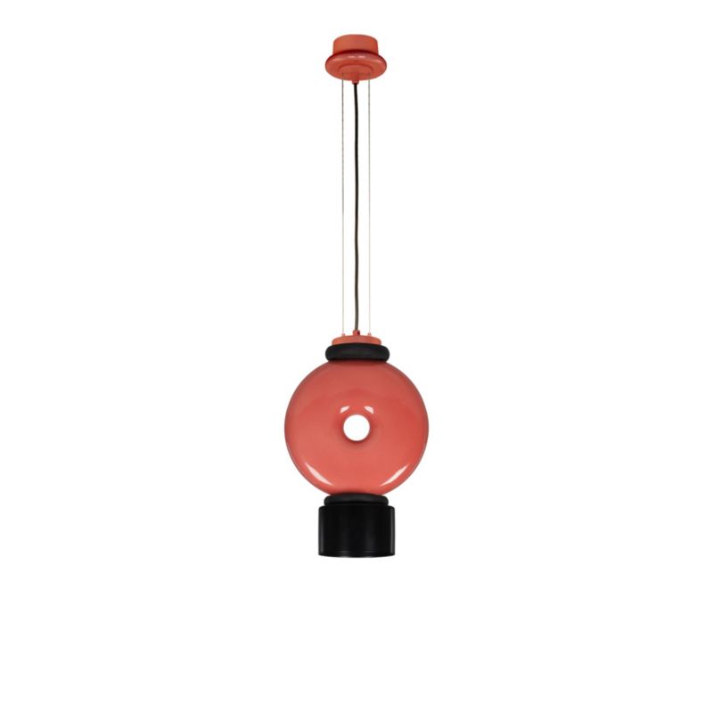 Lampa wisząca ILUMI Tonat terakota GX53 1 źródło światła wariant 1 okrąg czarny klosz wys. 160 cm 1 szt.