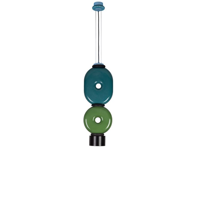 Lampa wisząca ILUMI Tonat zielony GX53 1 źródło światła wariant 2 dual kolor zielony morski wys. 160 cm 1 szt.