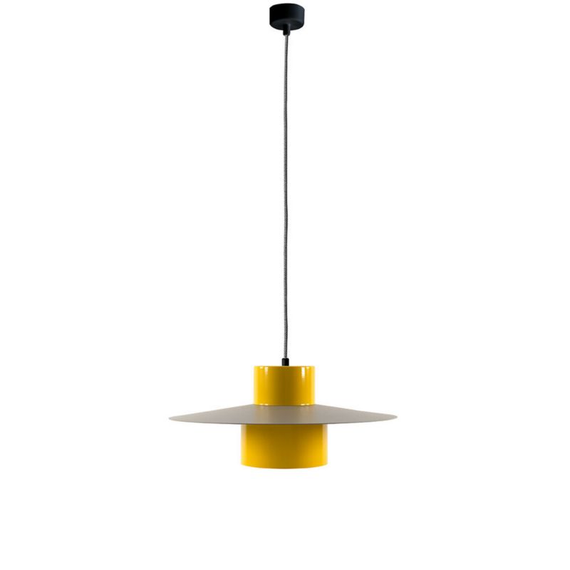 Lampa wisząca ILUMI Writa beżowy E27 1 źródło światła kolor żółty beżowy wys. 168 cm 1 szt.