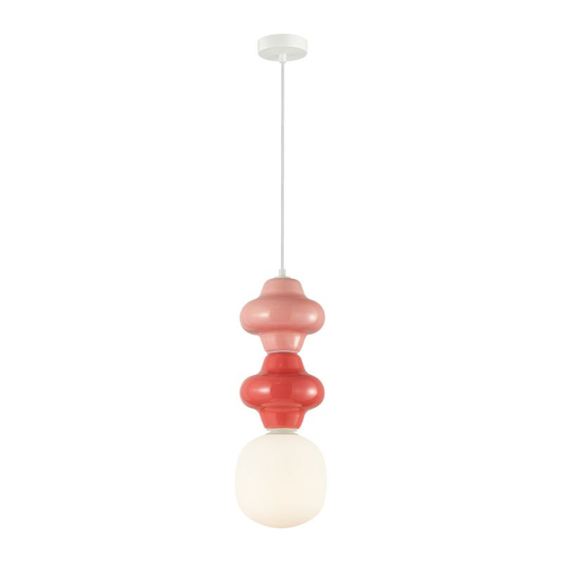 Lampa wisząca Italux LATERA różowo-czerwona  1xE14x40W wym:120x18x18cm IP20 -1 szt.